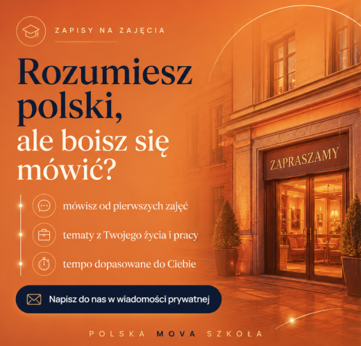 Post ofertowy: Rozumiesz polski, ale boisz się mówić?